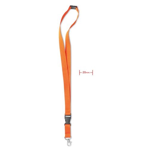 Lanyard metalen haak 20 mm Lany oranje