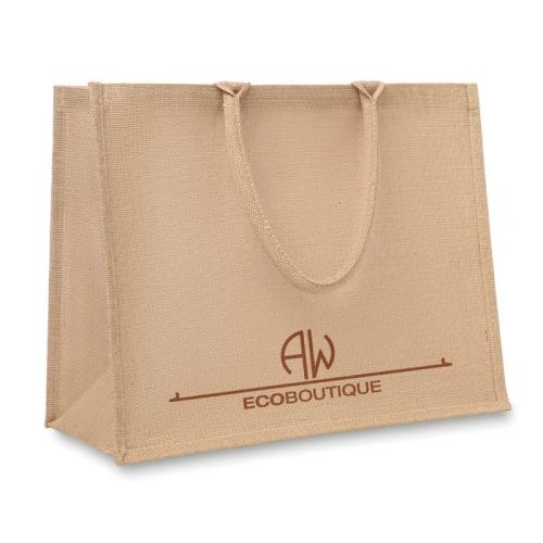 Jute boodschappentas Brick lane beige