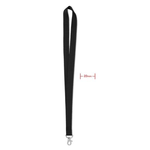 Lanyard 20 mm Simple lany zwart