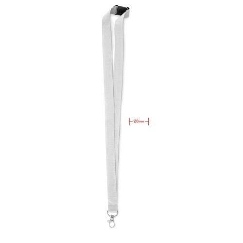 Lanyard haak en clip 20 mm Pany wit