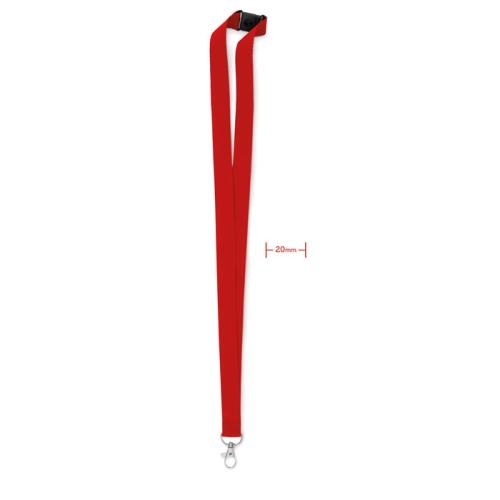 Lanyard haak en clip 20 mm Pany rood