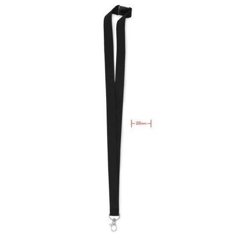 Lanyard haak en clip 20 mm Pany zwart