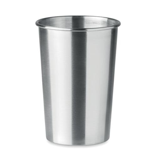 RVS beker 350 ml Bongo mat zilver