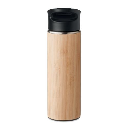 Dubbelwandige drinkfles 450 ml Nanda wood