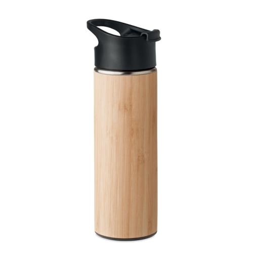 Dubbelwandige drinkfles 450 ml Nanda wood