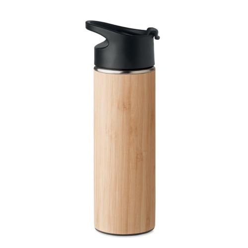 Dubbelwandige drinkfles 450 ml Nanda wood