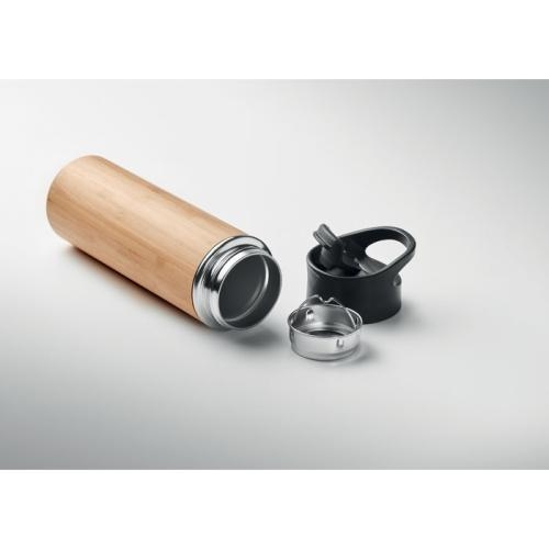 Dubbelwandige drinkfles 450 ml Nanda wood