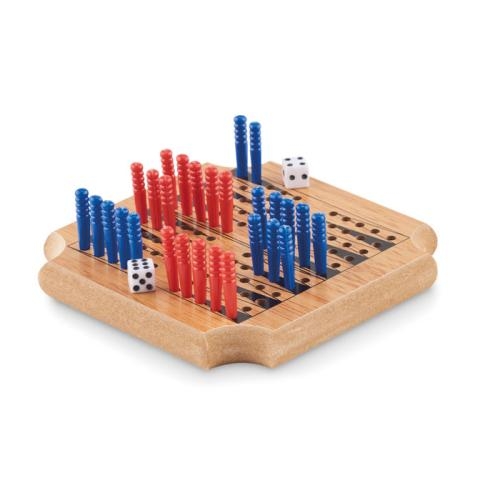 4 onderzetters met spel Coastgame wood