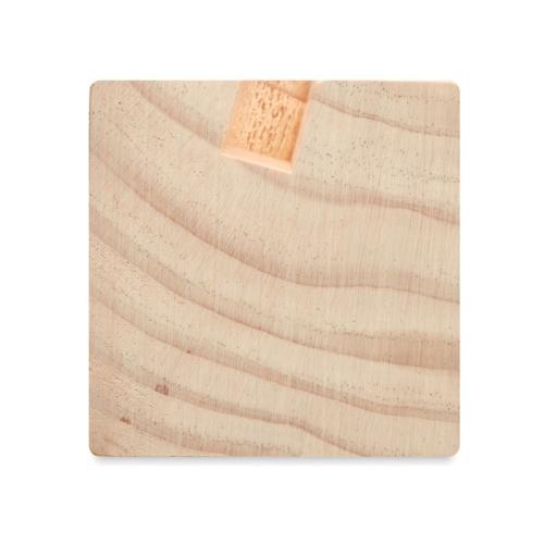 Bureaustandaard met klaverzaadjes wood
