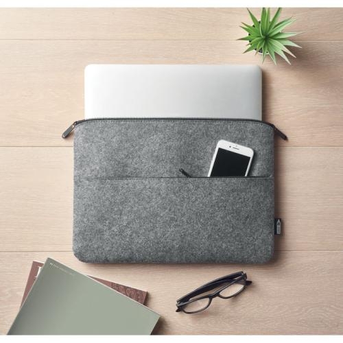 RPET vilten laptoptas Toplo grijs