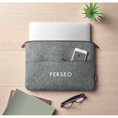 RPET vilten laptoptas Toplo grijs
