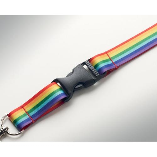 Regenboog RPET sleutelkoord Bowyard multicolour