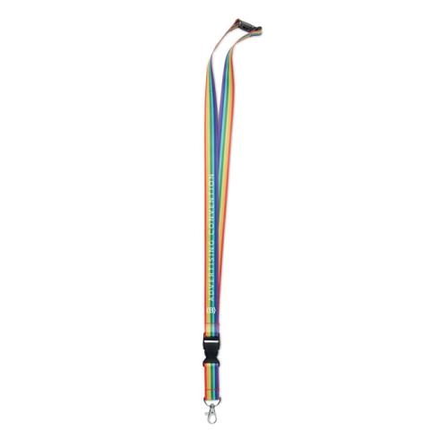 Regenboog RPET sleutelkoord Bowyard multicolour