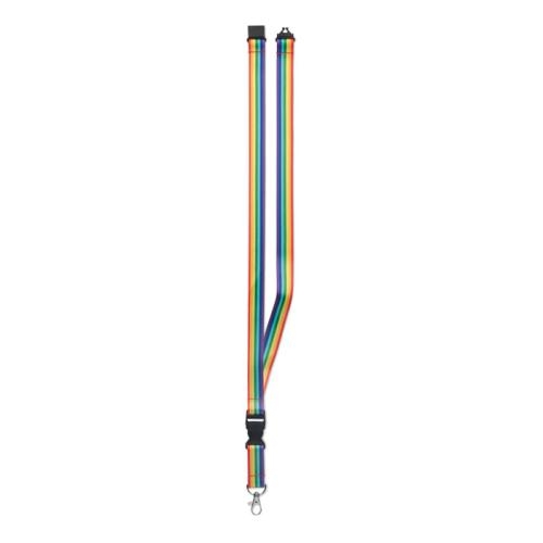 Regenboog RPET sleutelkoord Bowyard multicolour