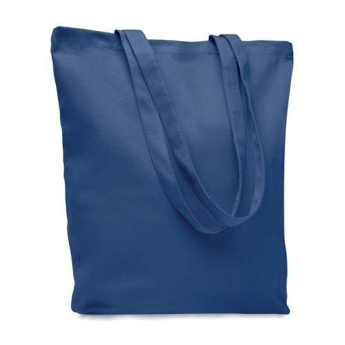 Gekleurde canvas boodschappentas Rassa blauw