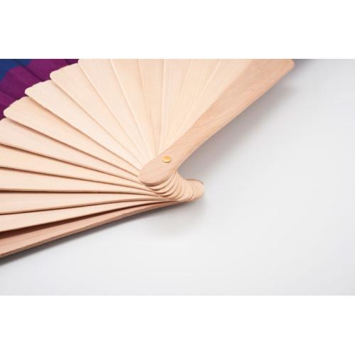 Houten regenboog waaier multicolour
