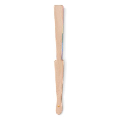 Houten regenboog waaier multicolour