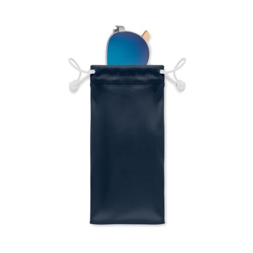 Bamboe zonnebril met hoesje Honiara blauw