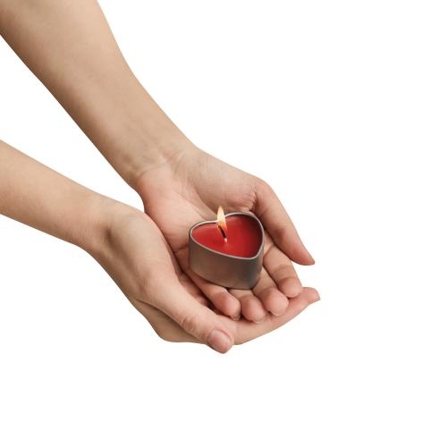 Kaars Good Spirits rood/zilver