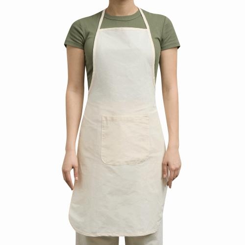 Katoenen schort beige