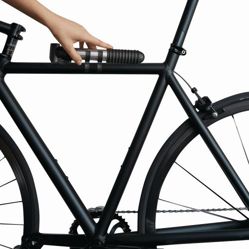 Mini fietspomp zilver/zwart