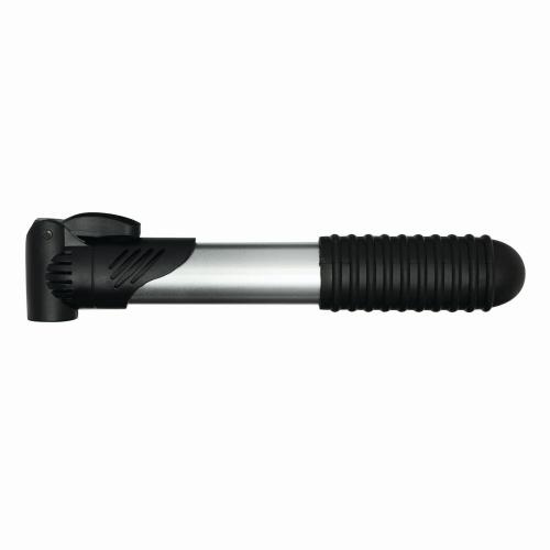 Mini fietspomp zilver/zwart