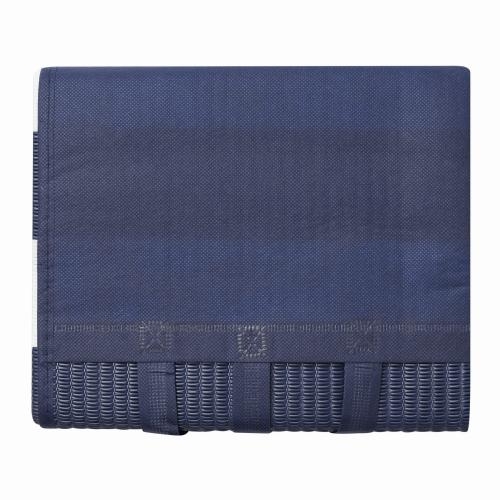 Uitvouwbare strandtas wit/blauw