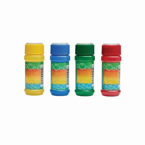Bellenblaas met geduldspelletje blauw/groen/rood/geel