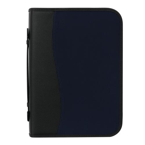 Luxe portfolio map Avanti blauw/zwart