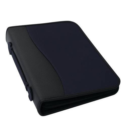 Luxe portfolio map Avanti blauw/zwart