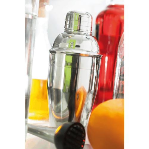 RVS cocktail shaker Happy Hour zilver