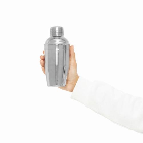 RVS cocktail shaker Happy Hour zilver