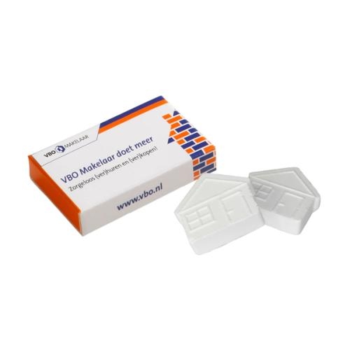 Doosje met 2 huismints wit