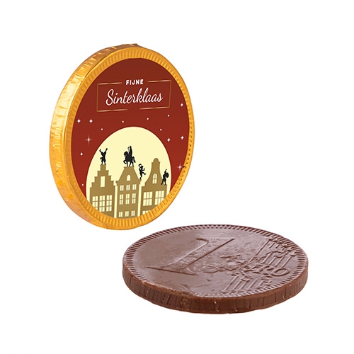 Kleine chocolade munt goud