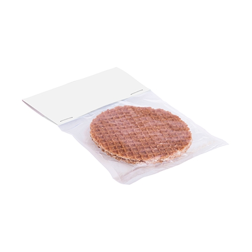 Stroopwafel met kopkaartje transparant