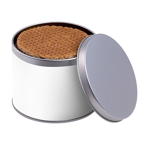 Blik stroopwafels zilver