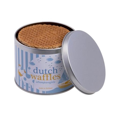 Blik stroopwafels zilver
