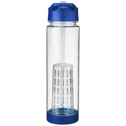 Tuttifrutti fles met infuser blauw