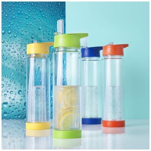 Tuttifrutti fles met infuser blauw