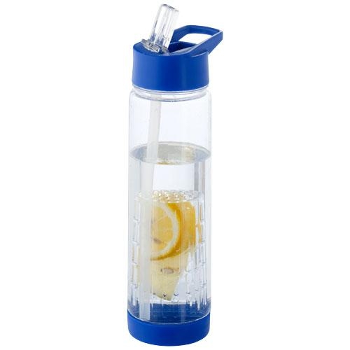 Tuttifrutti fles met infuser blauw