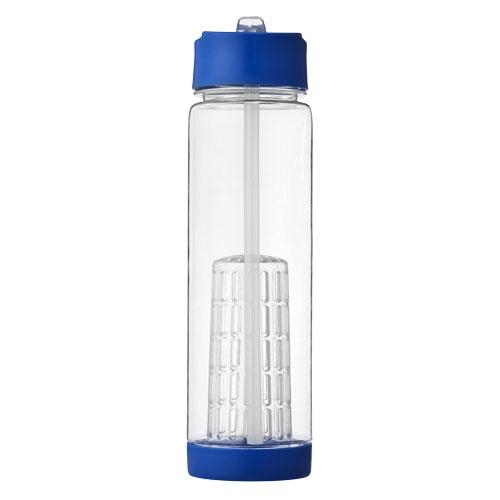 Tuttifrutti fles met infuser blauw