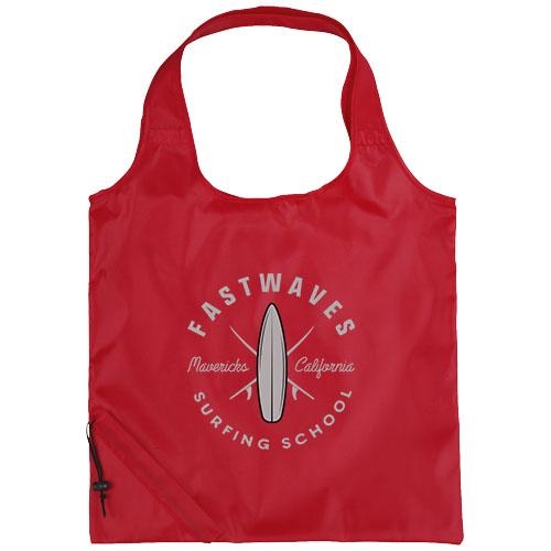 Bungalow opvouwbare polyester boodschappentas rood
