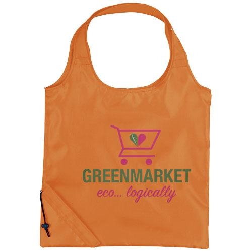 Bungalow opvouwbare polyester boodschappentas oranje