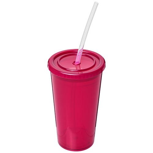 Cyclone dubbelwandige beker 350 ml magenta