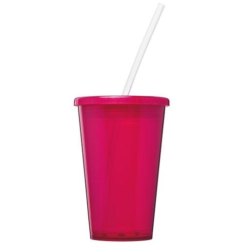 Cyclone dubbelwandige beker 350 ml magenta