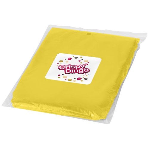 Ziva wegwerp regenponcho geel