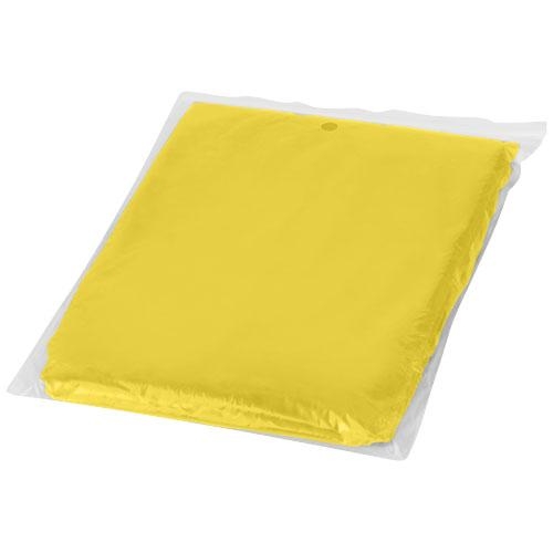 Ziva wegwerp regenponcho geel