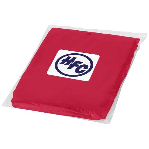 Ziva wegwerp regenponcho rood