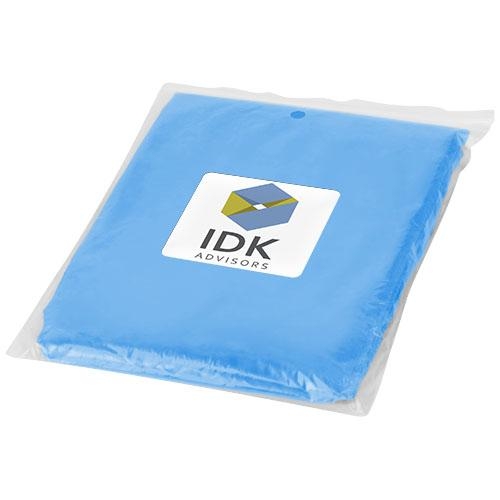Ziva wegwerp regenponcho koningsblauw