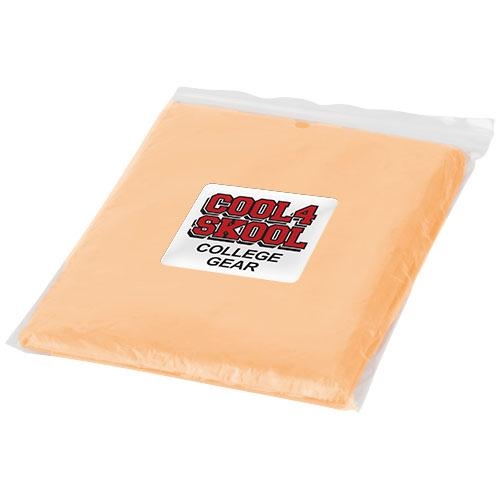 Ziva wegwerp regenponcho oranje